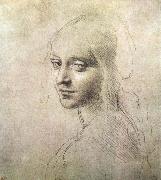 Head of a girl LEONARDO da Vinci
